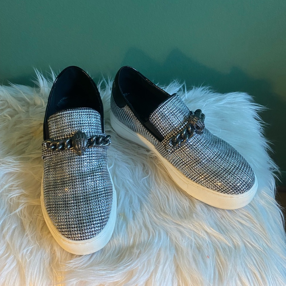 Kurt Geiger London Laney Classic Slip-On Sneaker in a Studded Houndstooth